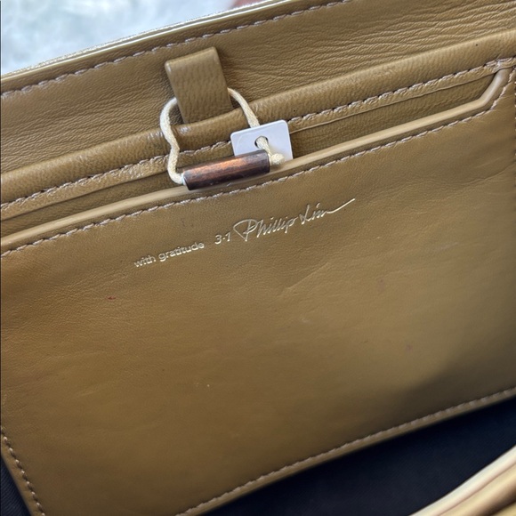 3.1 Phillip Lim Olive Alix Soft Leather Paperclip Chain Crossbody Bag Orig $695 - Picture 13 of 15